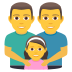 👨‍👨‍👧 family: man, man, girl display on JoyPixels